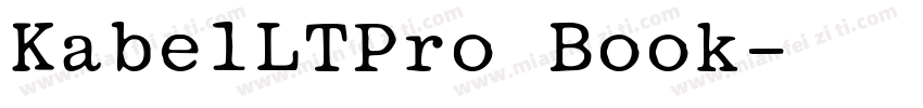 KabelLTPro Book字体转换